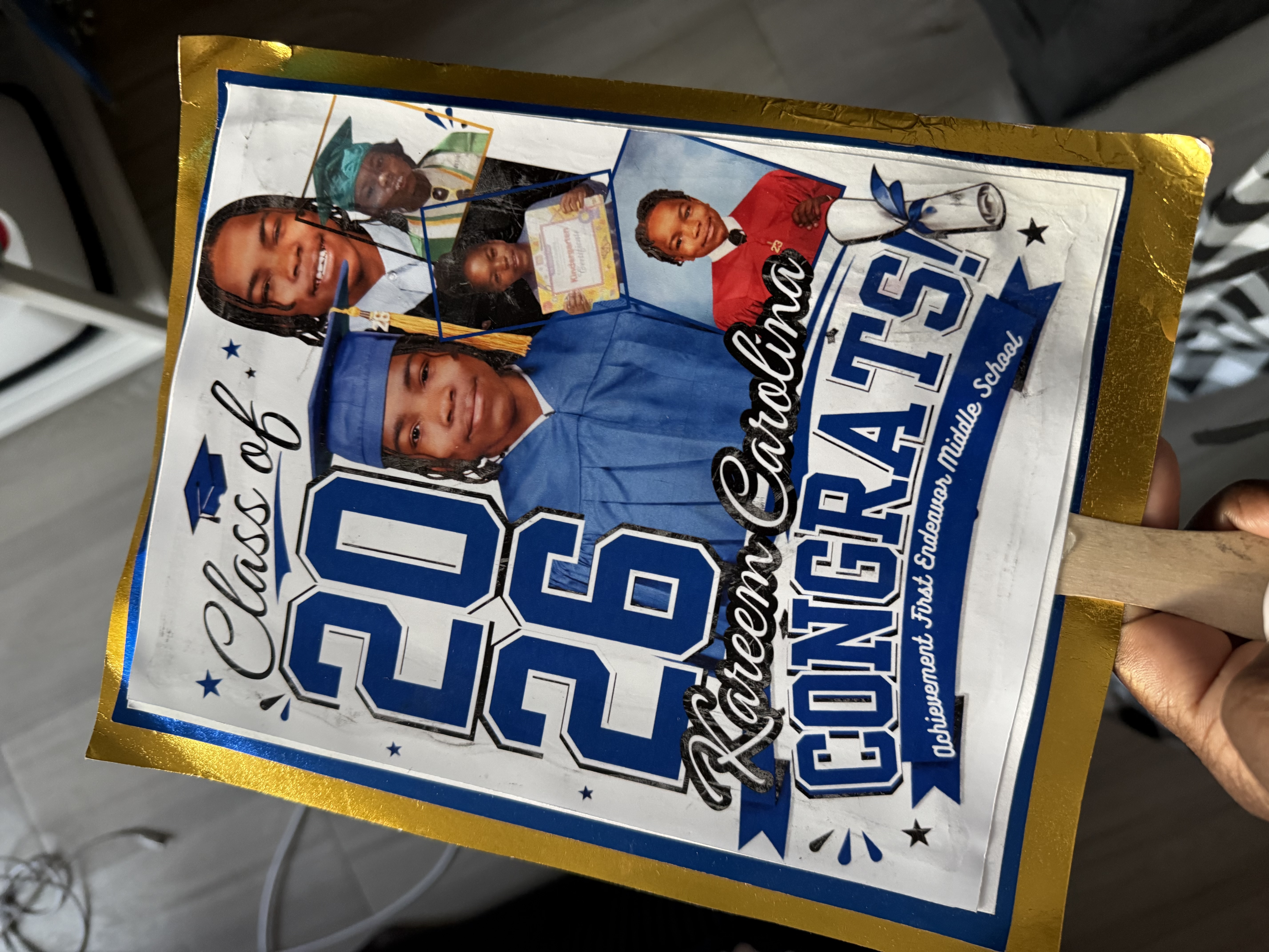 Custom graduation fan